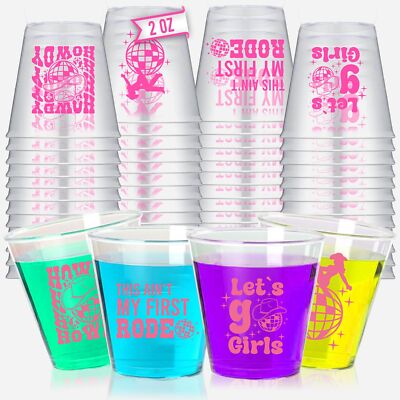 Disco Cowgirl Party Decorations, Lets Go Girls, Set of 100 Disco Cowgirl Shot...