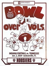 Indiana University Hoosiers 2019-20 Football Gator Bowl Poster Schedule - New