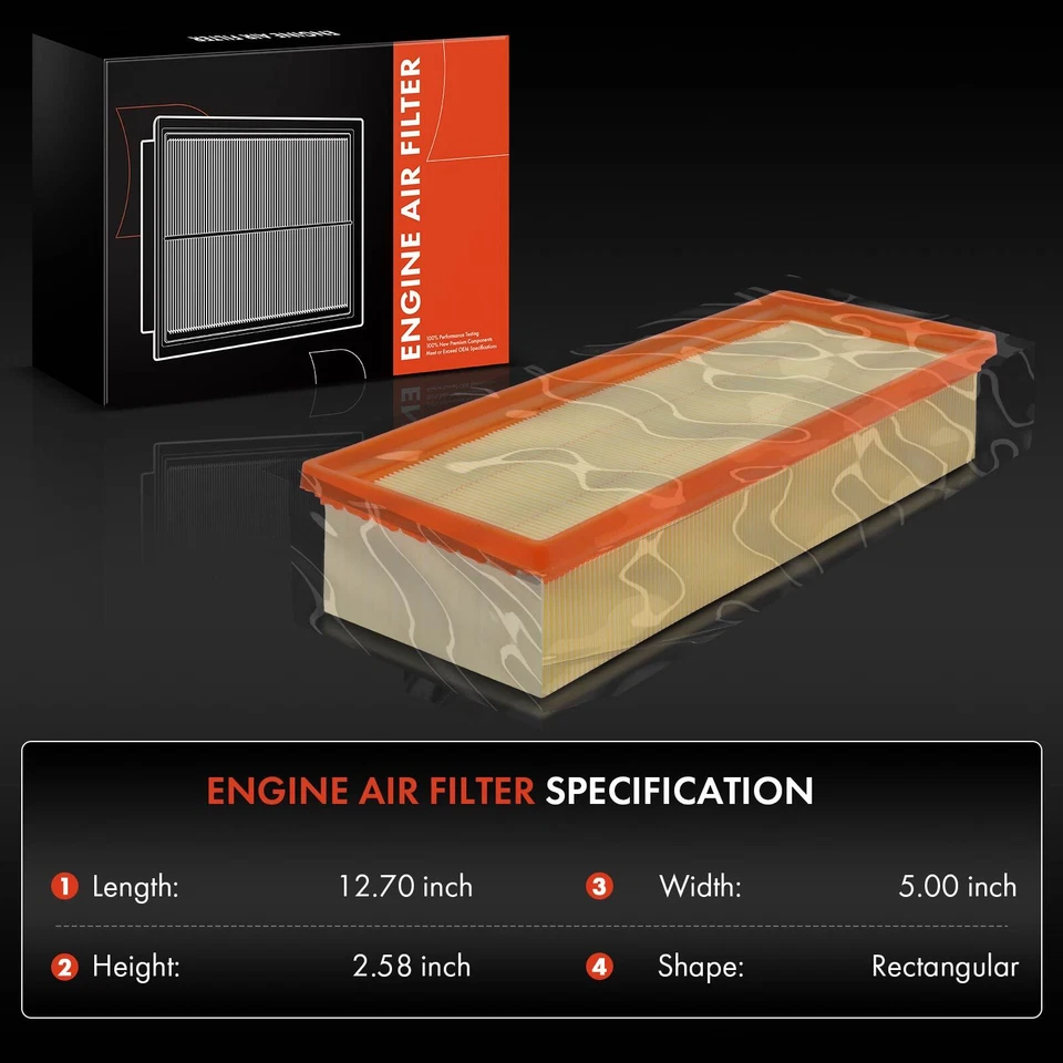 2x Filtro de aire motor para Audi A4 A4 Quattro A4 allroad A5 A5 Quattro allroad Q5 Foto 2 de 4