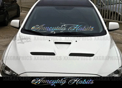 Annoying Habits Windshield Decal Sticker Oil Slick JDM Banner Euro KDM USDM
