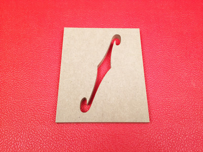 Thinline F-Hole Router Template CNC 1/2'' MDF 0.5''