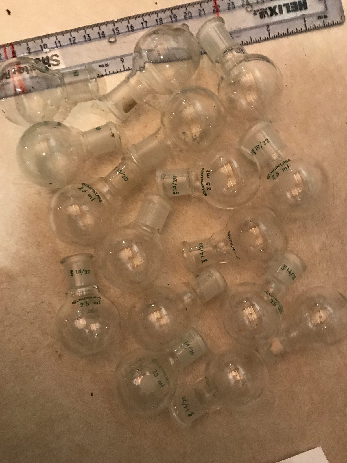 25mL Single Neck RBF, 14/20 Outer Joint | eBay