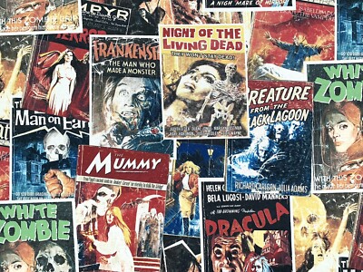Horror Stoff Filmposter Halloween Dracula Vampir Gothic Zombie Film Zeitvertreib