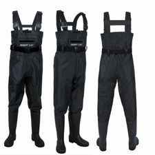 Mens Waiters with Boots Waterproof Overall Chest Waders Fishing Hunting Nice New