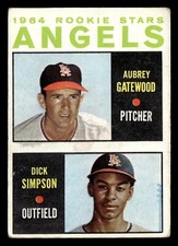 1964 Topps ANGELS ROOKIE STARS #127 VG-EX Aubrey Gatewood/Dick Simpson L.A.