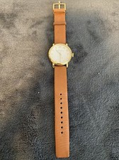 Womens Ladies Marc Jacobs Watch Gold Brown Leather Wrist strap MBM1317