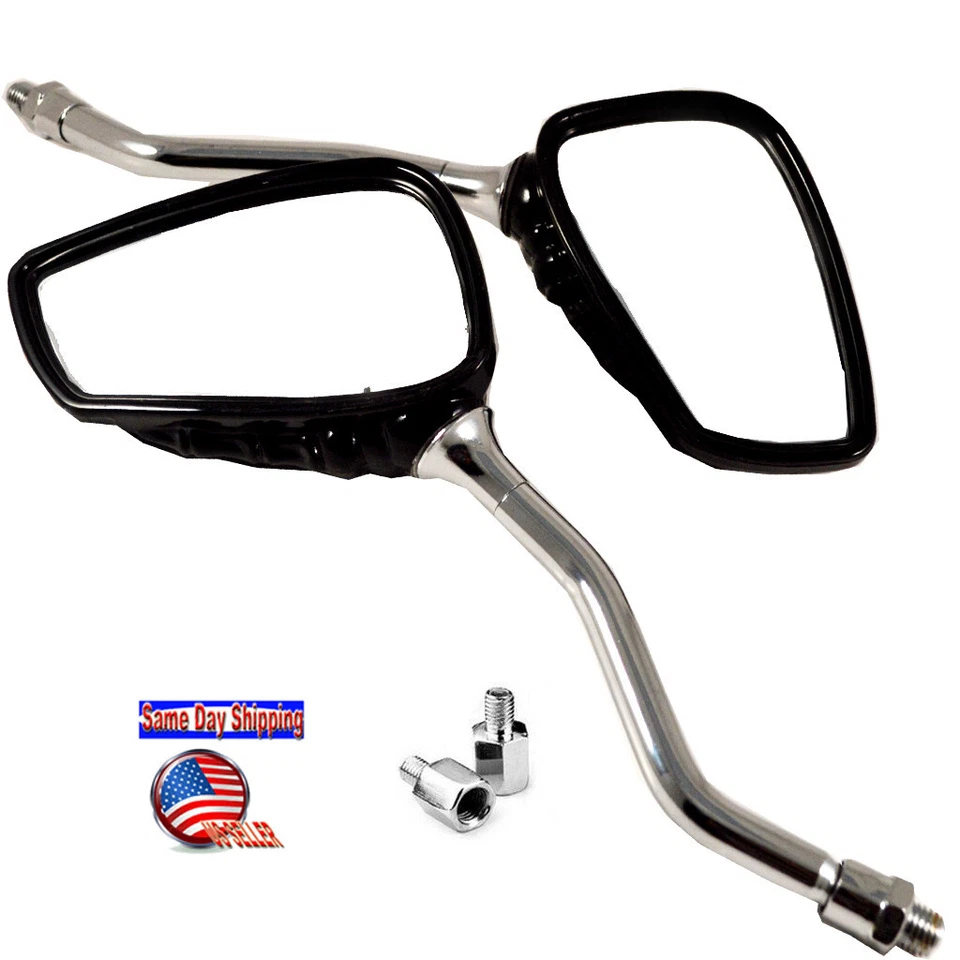 2X Black SKELETON SKULL HAND MOPED SCOOTER Motorcycle Rearview MIRRORS 8MM 10MM - Image 3 of 4