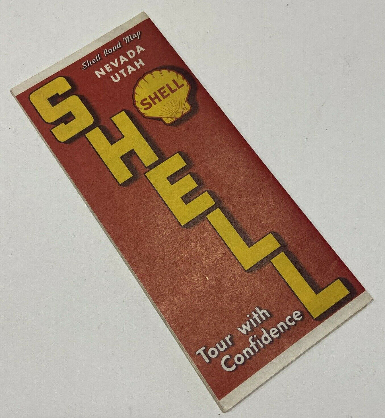 1930's Shell Gas Oil co NEVADA / UTAH Road Map - Tour With Confidence 