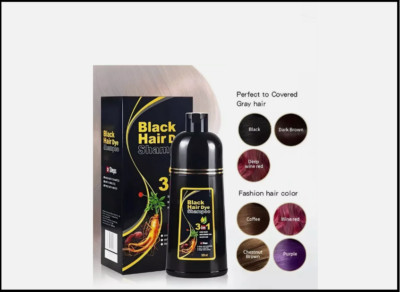 Hair Dye Shampoo Instant 3 in 1 +100% Grey Coverage - Herbal Ingredients