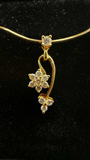 18ct Yellow Gold, Unique Diamond Necklace, Excellent Condition, Made in Dubai