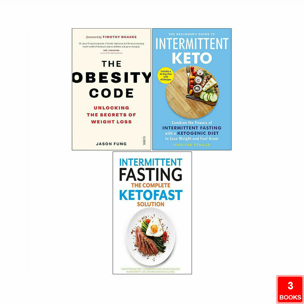 Obesity Code, Intermittent Keto, Ketofast Solution 3 Books Collection Set PB NEW