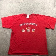 St Louis Cardinals Shirt Men XL Red MLB Logo 2006 Inaugural Season Y2K VTG