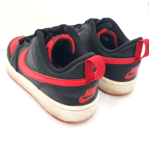 Nike Court Borough Shoes Boys Size 4.5Y Red Black Bred Basketball Sneakers Gym - Picture 6 of 10