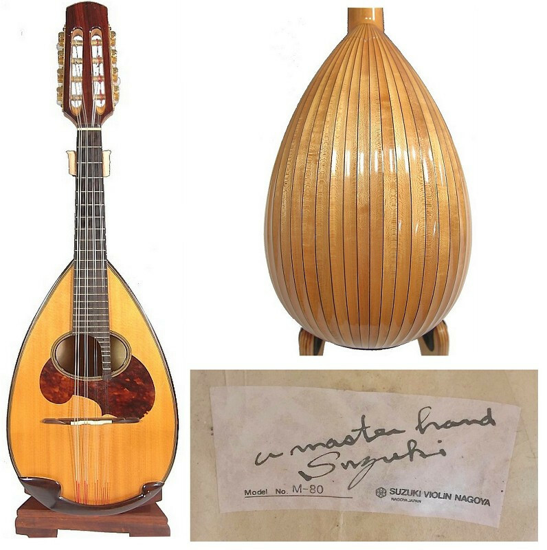 Japan Suzuki Hand Made bowlback Mandolin M80 solid Spruce Japan Suzuki Hand Made bowlback Mandolin M80 solid Spruce