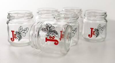 6 x J & B Honey Mini Jar Schraubglas ohne Deckel glas Whiskylikör Gläser 0273