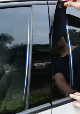 Windows door Cover strip For Porsche Panamera 2009-2016 Black Pillar Post Trim