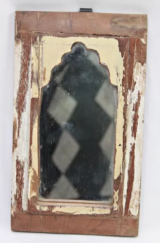 Decorative Wooden Hand-Carved Mirror Frame - Rustic Style Wall Hanging Decor F6 - Picture 9 of 24