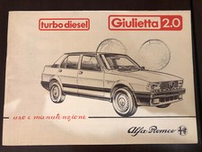 libretto uso e manutenzione Alfa Romeo Giulietta 116 2.0 TurboDiesel