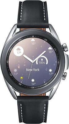 Samsung Galaxy Watch3 SM-R850 41mm Mystic Silver Stainless Steel Case with Black