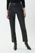 Bianca Nygard Womens Straight Leg Faux Lether Pants High Rise Canada Made SZ 10