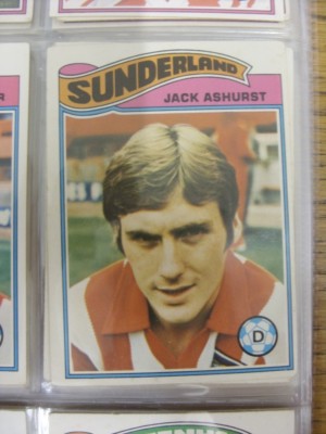 1978/1979 Sunderland - Card No.368) Jack Ashurst - Topps Chewing Gum Trade Card