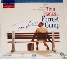 TOM HANKS HAND SIGNED AUTOGRAPHED FORREST GUMP LASERDISC RARE WITH PROOF  COA