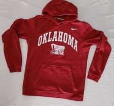 Nike Oklahoma Sooners Mens Size Medium Red Hoodie See Pics Ink Stains