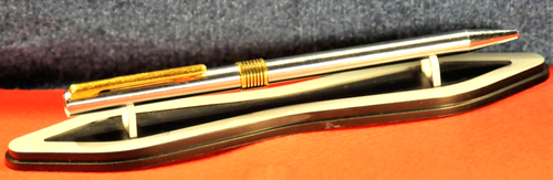 "Aurora" MARCO POLO Original 1981's Design Chrome&Black Enamel/GT Ballpoint pen - Picture 8 of 10