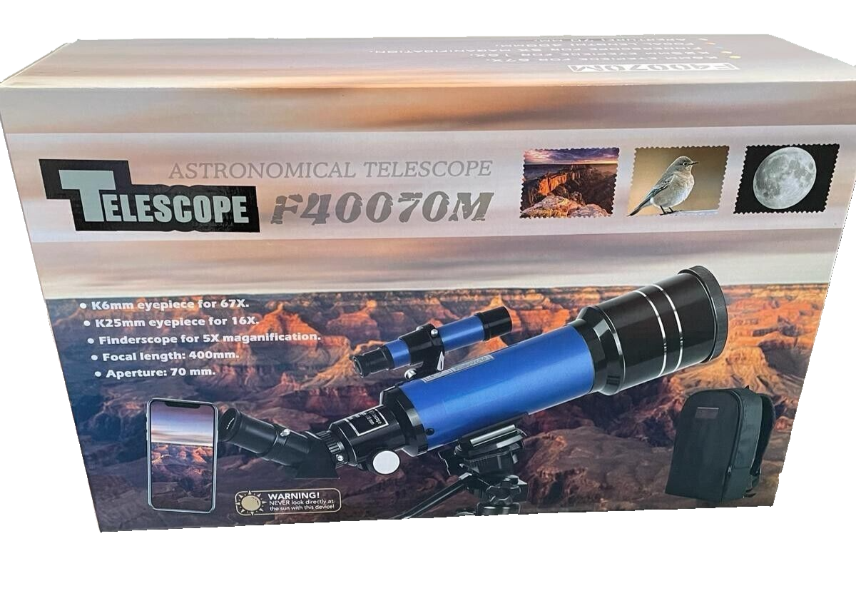 TELMU F40070M 70mm Telescope Portable Travel Telescope