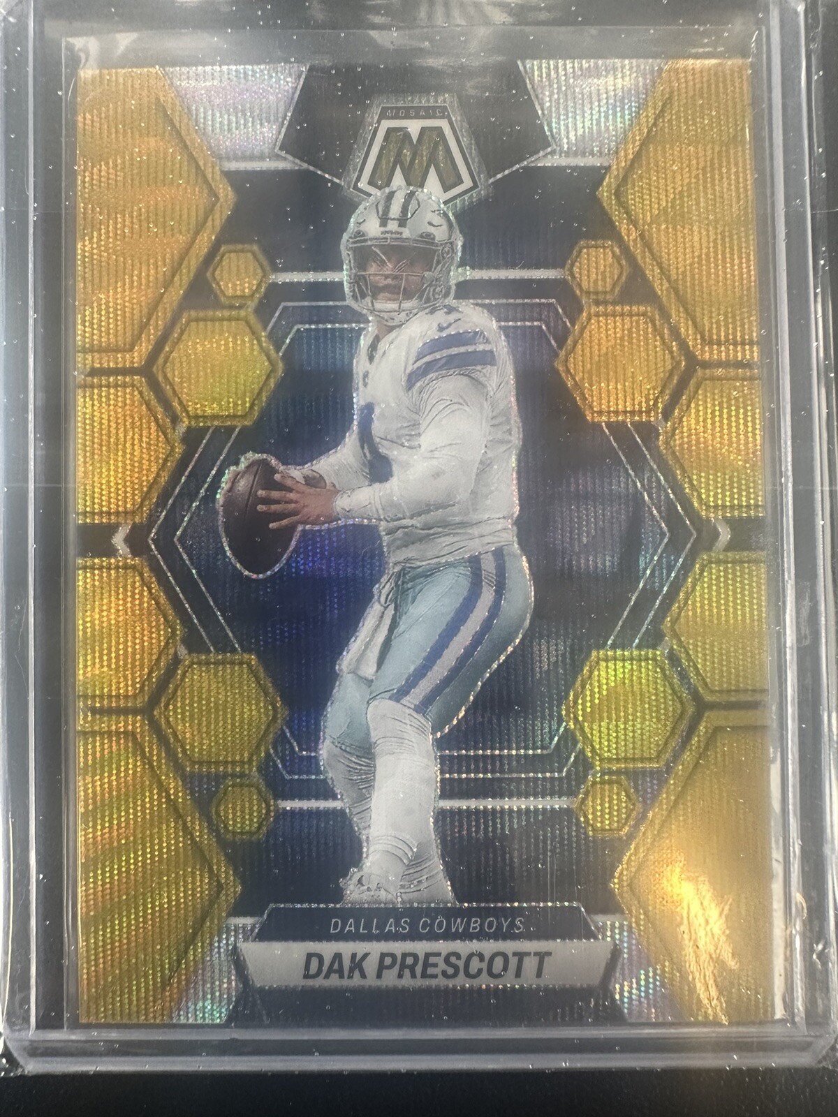 2022 Panini Mosaic - Gold Wave Mosaic Prizm #52 Dak Prescott /17