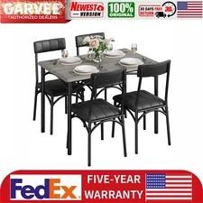 ✔️Dining Table Set for 4 Upholstered Chairs Kitchen Table and Chairs for Apartme