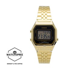Casio Ladies Standard Digital Gold Tone S.Steel Band Watch LA680WGA-1D