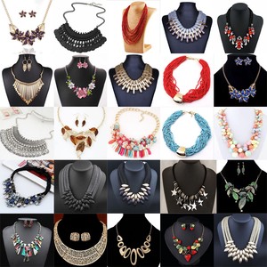 Fashion-Jewelry-Women-Pendant-Crystal-Choker-Chunky-Statement-Chain-Bib-Necklace