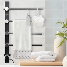 Electric Towel Heater Rack Lcd Temperature Control Timer Bathroom Towel Warmer