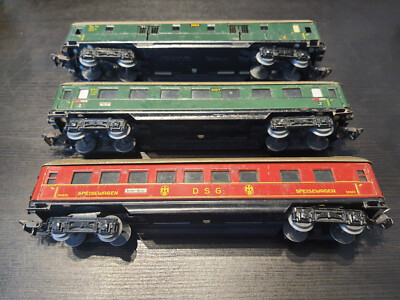 Märklin D S G HO 1 - 2. Klasse 3 Stück Personenwagen+ Postwagen Set R A R