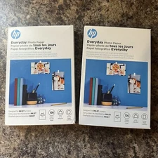 Set Of 2 HP Everyday Photo Paper, Glossy, 4x6 in 100 sheets per pack