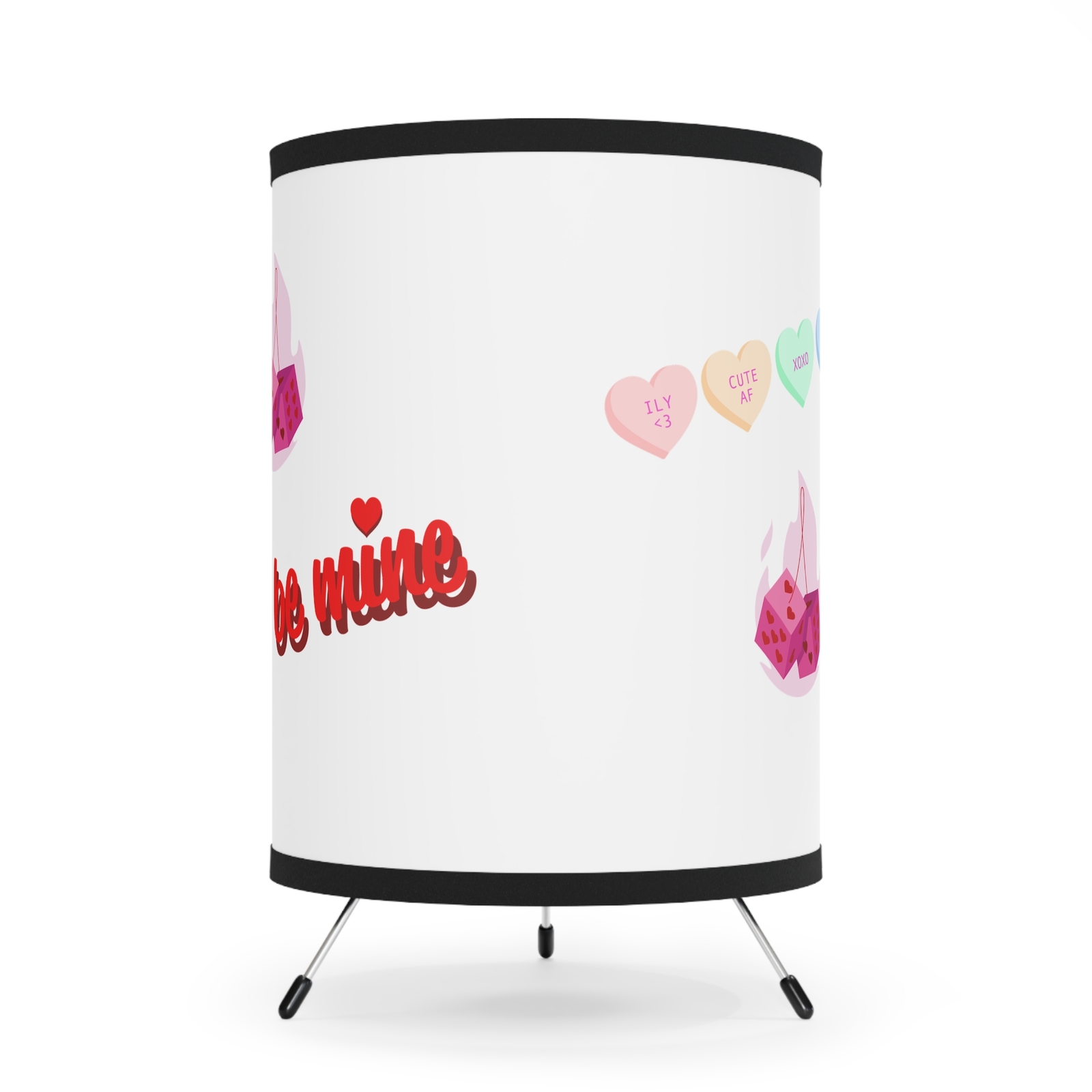 Love Theme Tripod Lamp with High-Res Printed Shade and US/CA Plug