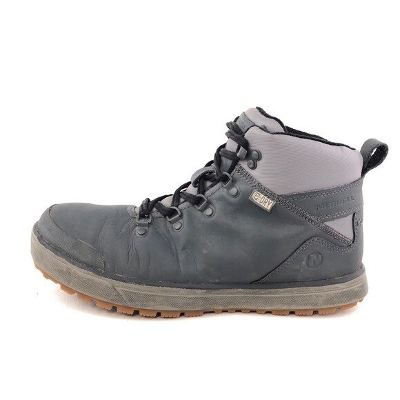 Stivali invernali impermeabili Merrell Turku Trek da uomo taglia 10 EUR 44 pelle grigia