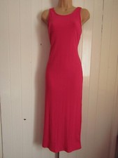 New With Tags New Look Pink Stretch Ribbed Midi Bodycon Dress - Size 14