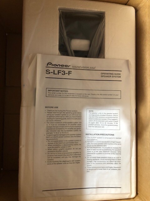 ◆大感謝祭!!! Pioneer S-LF3-CR スピーカー m0s2126 ◇大感謝祭!!! Pioneer S-LF3-CR スピーカー m0s2126 ◇大感謝祭!!!
