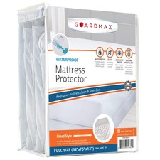 Guardmax Fitted Waterproof Mattress Protector - Full 54 , White