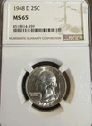 1948 D Washington Quarter MS65 NGC