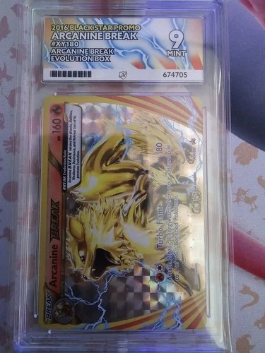 Arcanine Break XY180 Holo Black Star Promo Evolution Box Graded ACE 9 POP 3