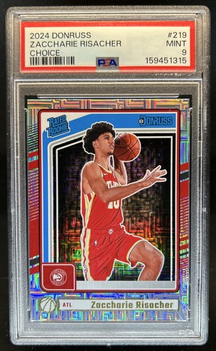 2024-25 Panini Donruss Zaccharie Risacher Choice Rated Rookie #219 Hawks PSA 9