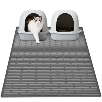 XXL Extra Large Silicone Cat Litter Trapping Mat for Scatter Control, 40''x30''...