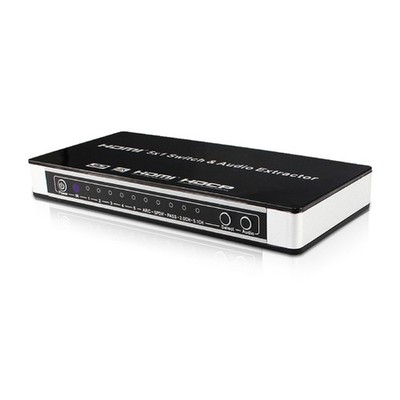 HDMI Switch 5 in 1 out Port Switcher w/ Remote Control Power For PS4 PS5 Xbox m
