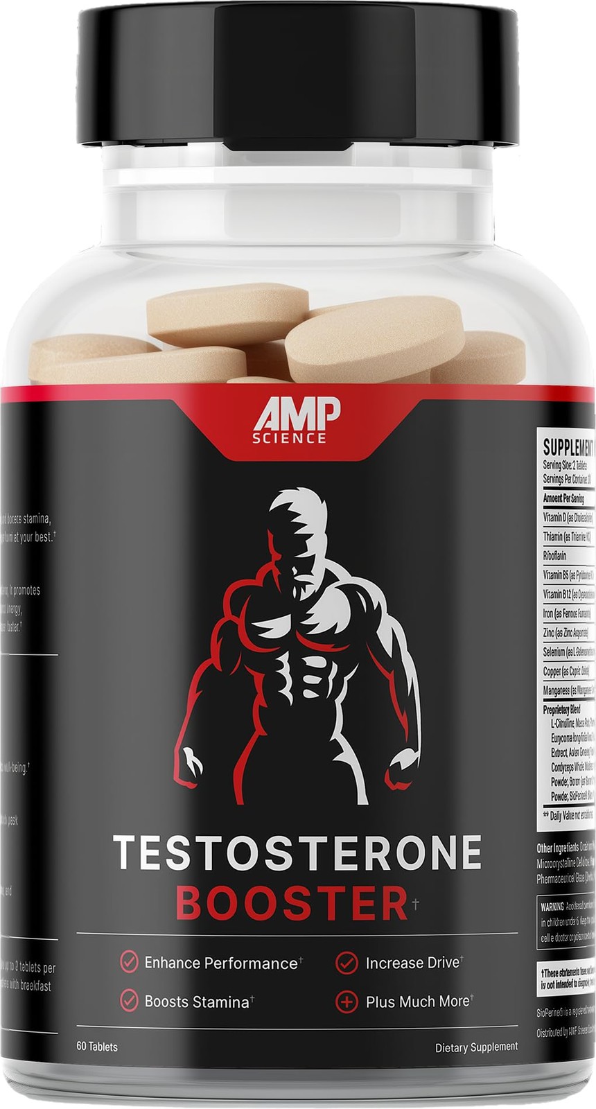 Amp Science® Advanced Testosterone Booster for Men with Ashwagandha, Fenugree…