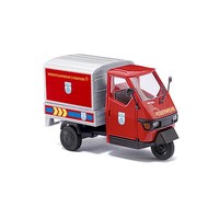 Busch 48449 Piaggio Ape 50, Werkfeuerwehr Chempark, 1:87, Neu - Modellauto