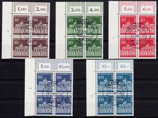 Berlin 286-290 4x DZ Eckrand 4er Block EOL gestempelt m Gummi Letzttag Detmold