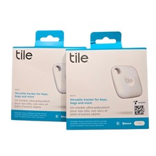 2Pk Tile Mate 2022 Universal Bluetooth Tracker - White